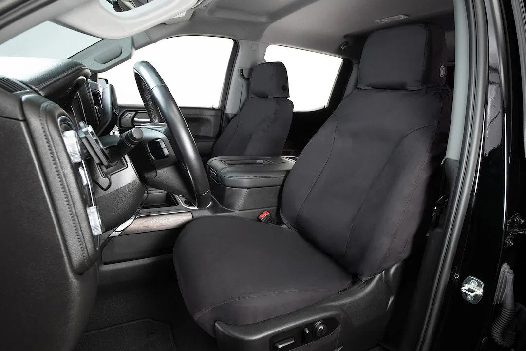 SS7563PCCH – COVERCRAFT Seat Cover, Seat Style BN - Solid Bench With Adjustable Headrest Polycotton Charcoal Single